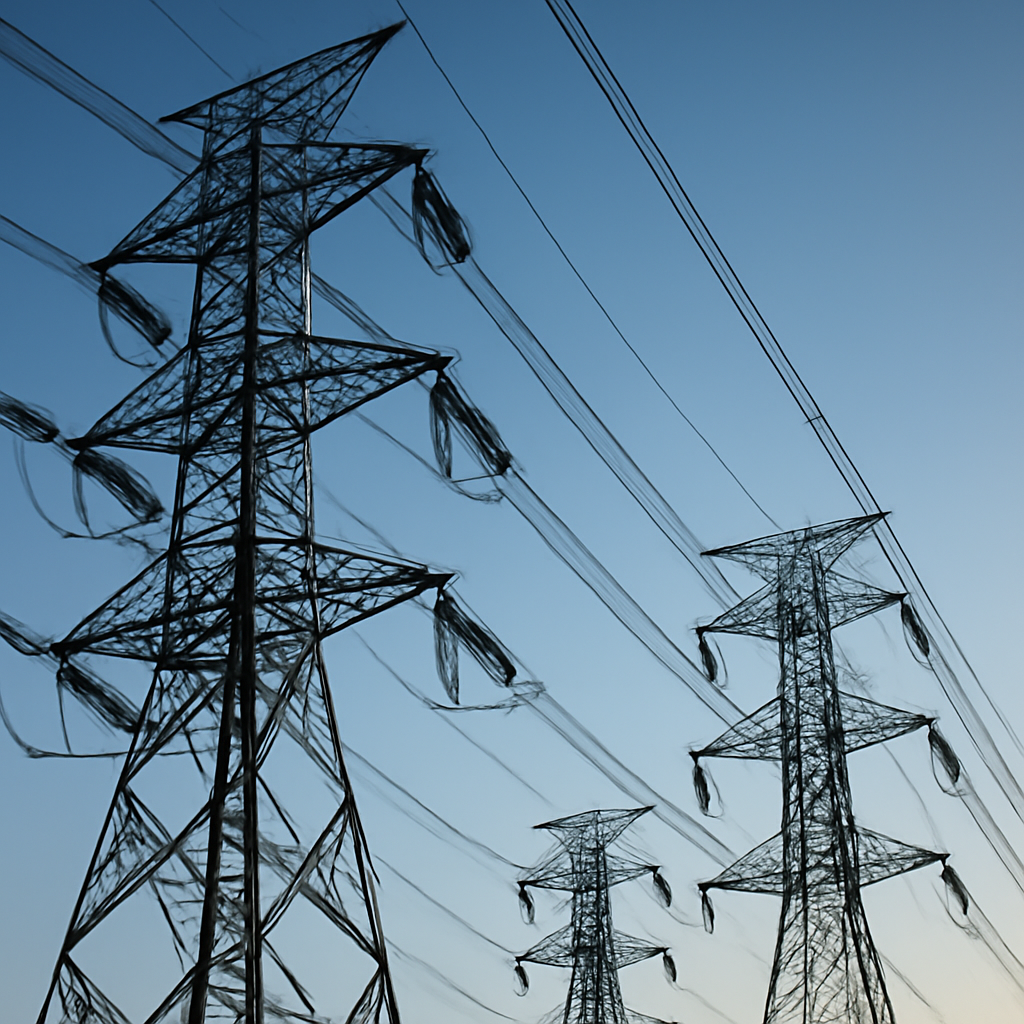 High voltage transmission towers